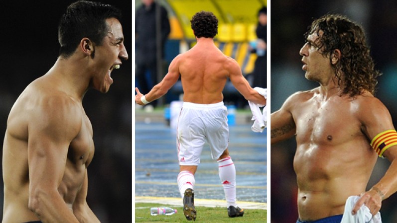 Aparte de tener en común la habilidad en la cancha, estos deportistas también comparte el gusto por festejar con poca ropa. Aquí las imágenes de sus celebraciones que despiertan los aplausos de los fanáticos.