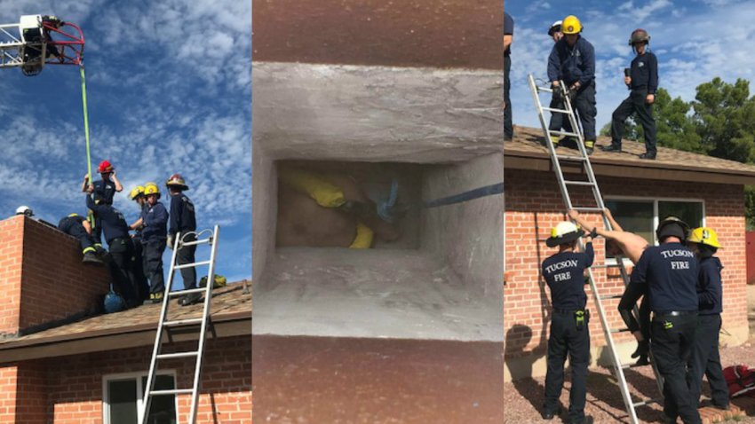 ATRAPADO EN CHIMENEA TUCSON