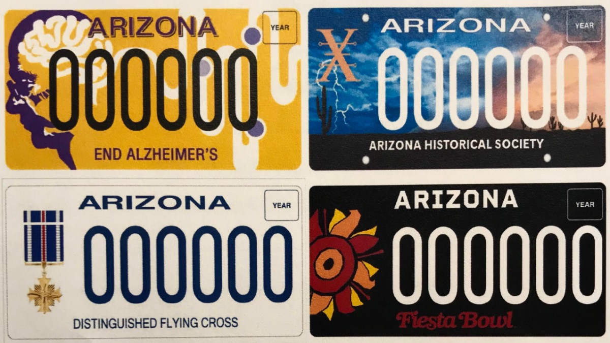 Nuevos diseños de placas en Arizona para apoyar buenas causas