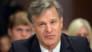 Christopher Wray testifies before the Senate Judiciary Committee on his nomination to be the director of the Federal Bureau of Investigation in the Dirksen Senate Office Building on Capitol Hill on July 12, 2017 in Washington,DC.