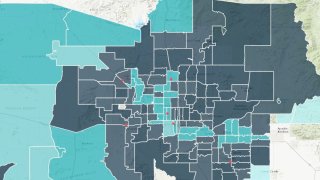 Mapa: tasas de vacunación por código postal en Maricopa