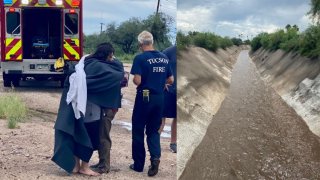 Tucson: rescatan a dos personas arrastradas por la corriente
