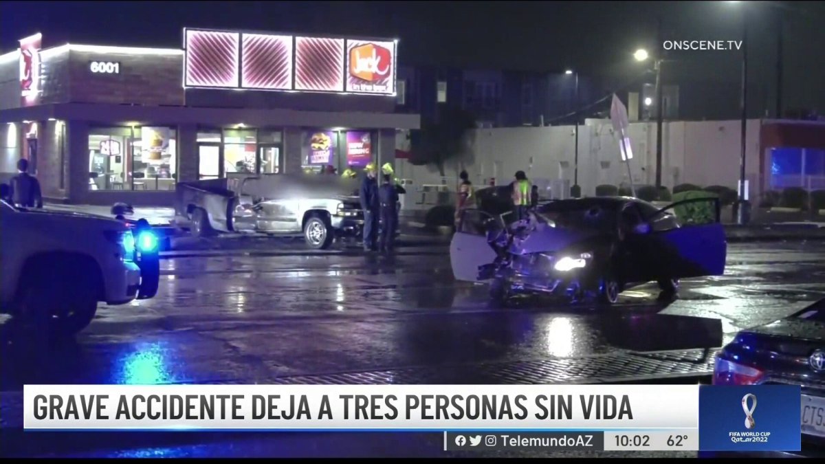 Accidente en Phoenix deja a tres personas sin vida Telemundo Phoenix