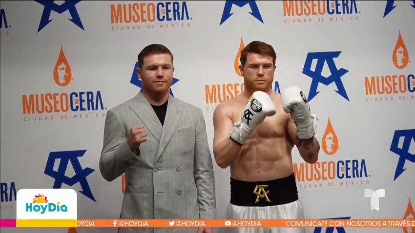 Revelan la estatua de cera del Canelo Álvarez en México