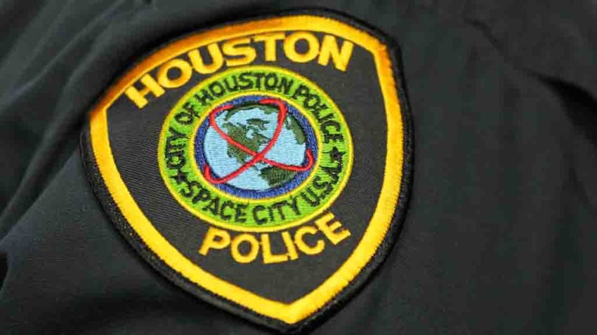 HOUSTON, TEXAS &#8211; MARCH 31:  Houston police patch on a uniform at the of the 2023 NCAA Mens Basketball Tournament Final Four semifinal games at NRG Stadium on March 31, 2023 in Houston, Texas.  (Photo by Mitchell Layton/Getty Images)