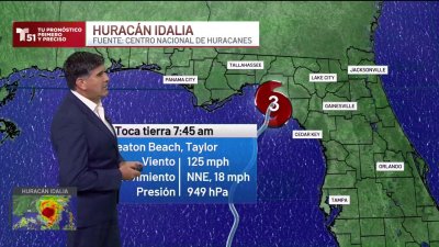 Boletín 11am: Idalia con categoría 1 se mueve al norte de Florida