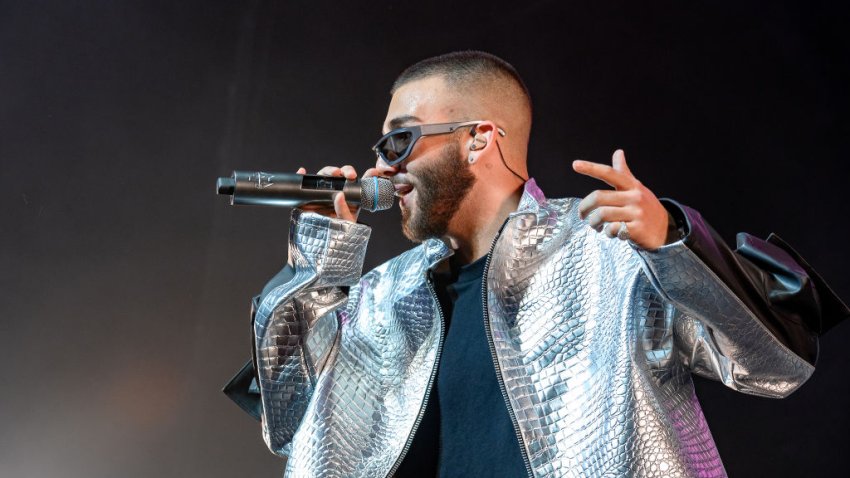 MIAMI, FLORIDA – OCTOBER 06: Manuel Turizo performs during his “2000 US” Tour at the James L. Knight Center on October 06, 2023 in Miami, Florida. (Photo by Ivan Apfel/Getty Images)