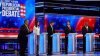 Precandidatos republicanos cuestionan a Trump por su ausencia en el debate en Miami