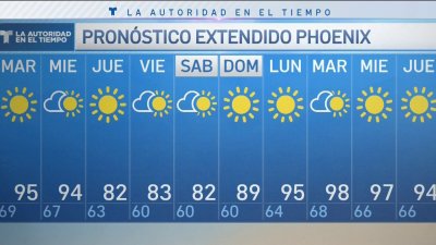 Se pronostica que las temperaturas bajen ligeramente en Phoenix el martes