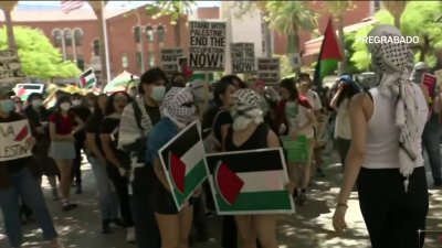 Realizan manifestación pro-palestina en la Universidad de Arizona