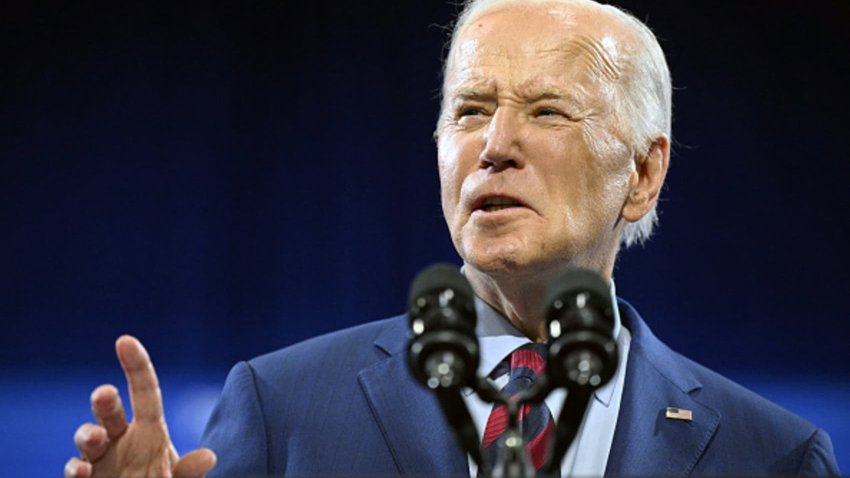 US President Joe Biden speaks about his Investing in America agenda at the Wilmington Convention Center in Wilmington, North Carolina, on May 2, 2024. 