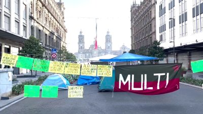 Movimiento Triqui instala campamento en Zócalo previo a elecciones; exigen vivienda digna