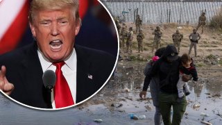 El expresidente Donald Trump ha arremetido fuertemente contra los migrantes que cruzan la frontera entre EEUU y México.