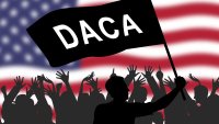 Daca Protest For Dreamers Deal Road To Citizenship. Naturalization Of Illegal immigrant Children In Usa – 2d Illustration