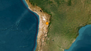 El sismo se registró a 43 km de La Quiaca, Argentina.