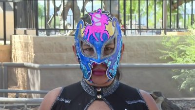 Luchadora en la vida y cuadrilatero