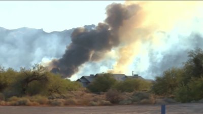 Incendio forestal en la comunidad indígena de Gila River