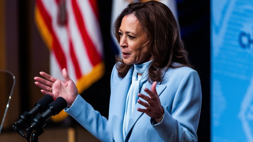 Washington (United States), 18/09/2024.- US Vice President and Democratic presidential candidate Kamala Harris speaks to the Congressional Hispanic Caucus Institute in Washington, DC, USA, 18 September 2024. Harris spoke about Republican presidential candidate Donald Trump’Äôs proposed mass deportation of immigrants. She also spoke about her work as a prosecutor for middle class workers, seniors and veterans. EFE/EPA/JIM LO SCALZO