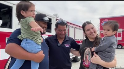 Bombero de San José se reúne con familia hispana a la que salvó de morir en Morgan Hill