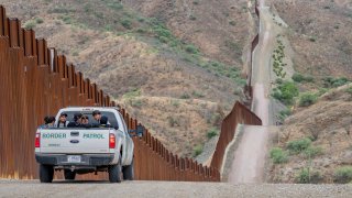 Un sector de l frontera, en Arizona.