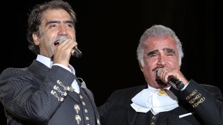 Alejandro y Vicente Fernández en una foto de archivo.