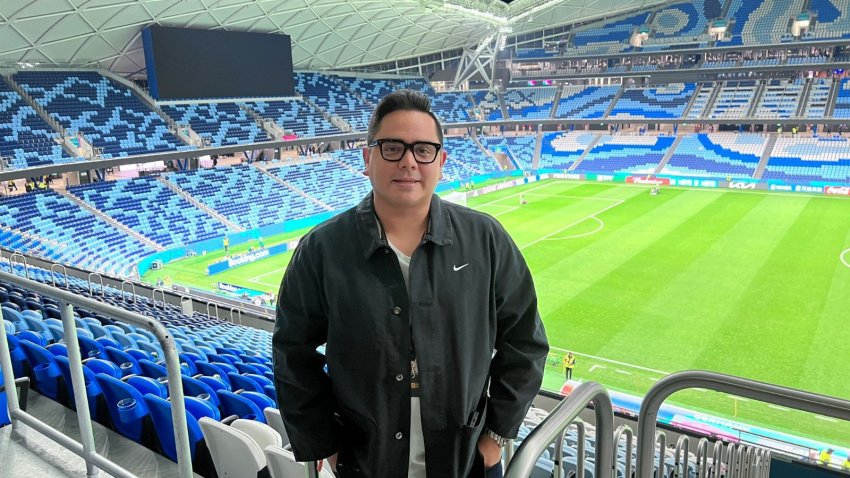 Guillermo Zamarripa at a soccer stadium