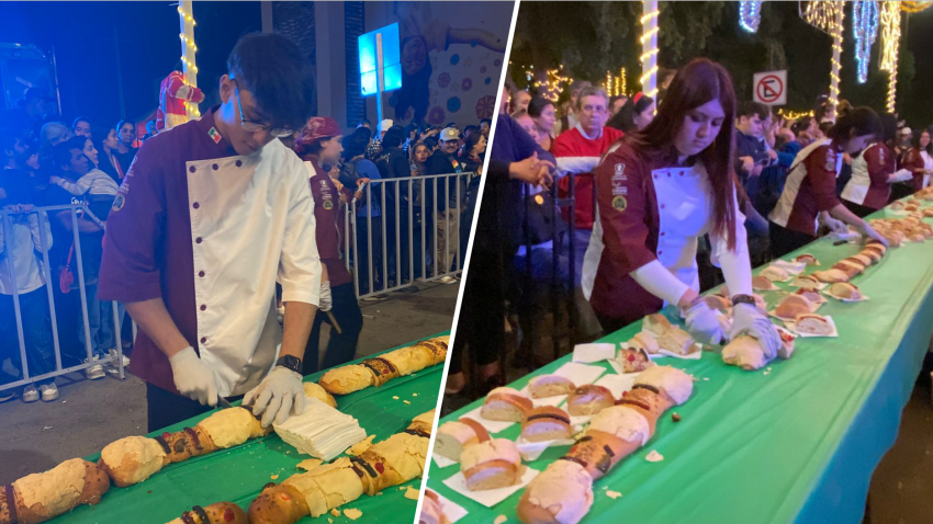 Rosca de Reyes en Hermosillo rompe récord con 500 metros de largo