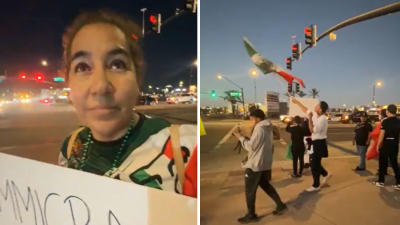 Inicia de forma pacifica protesta proinmigrante en Glendale