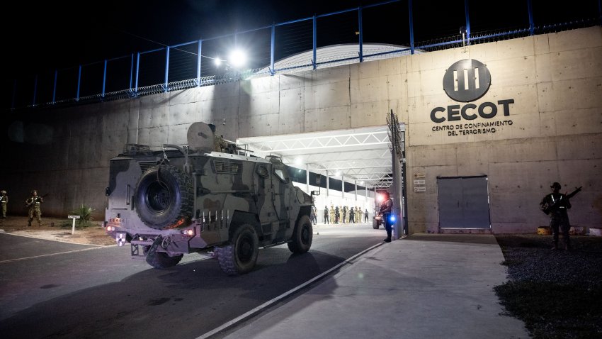 TECOLUCA, EL SALVADOR – MARCH 16: In this handout photo provided by the Salvadoran government,  of the Salvadoran army stand guard at the gates of the Terrorism Confinement Center (CECOT) at CECOT on March 16, 2025 in Tecoluca, El Salvador. Trump’s istration deported 238 alleged  of the Venezuelan criminal organizations ‘Tren De Aragua’ and Mara Salvatrucha with only 23 being  of the Mara. Nayib Bukele president of El Salvador announced that his government will receive the alleged  of the gang to be taken to CECOT. On February of 2023 El Salvador inaugurated Latin America’s largest prison as part of President Nayib Bukele’s plan to fight gangs. (Photo by Salvadoran Government via Getty Images)
