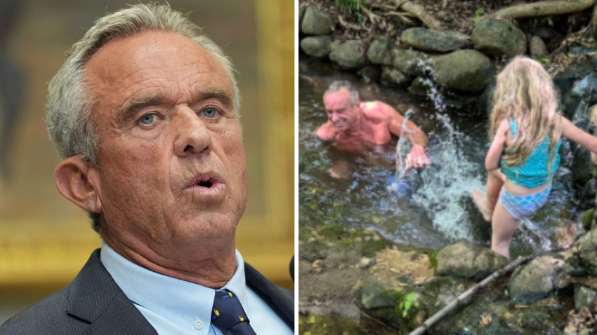 Robert Kennedy Jr. compartió estas fotos, a pesar de que este río está contaminado y las autoridades recomiendan no meterse en él.