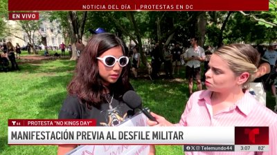 Protesta No Kings en DC: ‘ICE llegó y se llevó a mi papá’