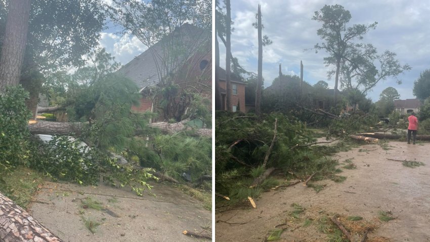 Algunos de los daños registrados en el área de Memorial Northwest, al noroeste del Condado Harris.