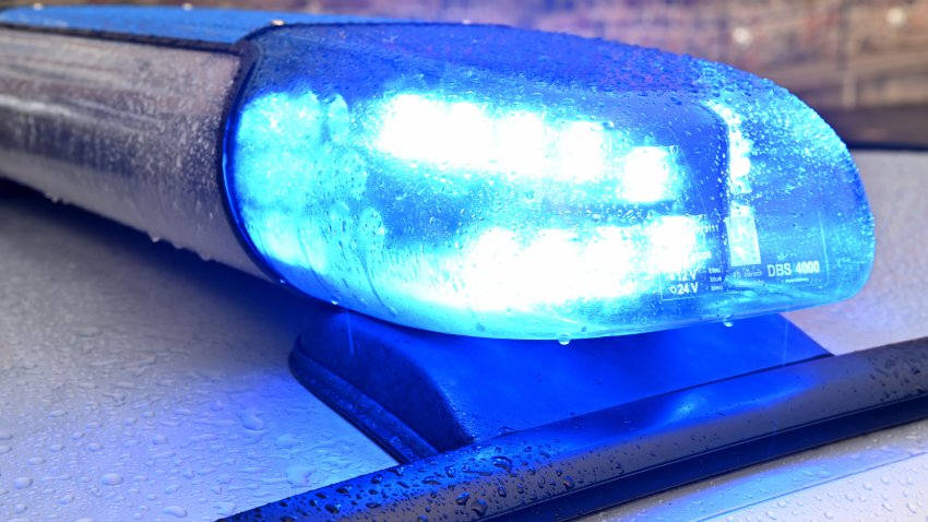 19 February 2020, Schleswig-Holstein, Kiel: A patrol car of the police is parked in Kiel with the blue light switched on. Photo: Carsten Rehder/dpa (Photo by Carsten Rehder/picture alliance via Getty Images)