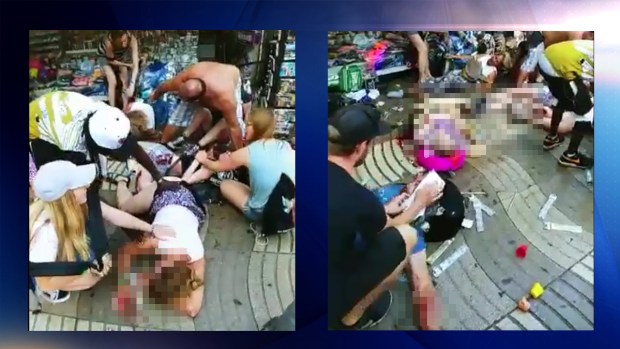 Dramático: instantes posteriores al ataque en Barcelona