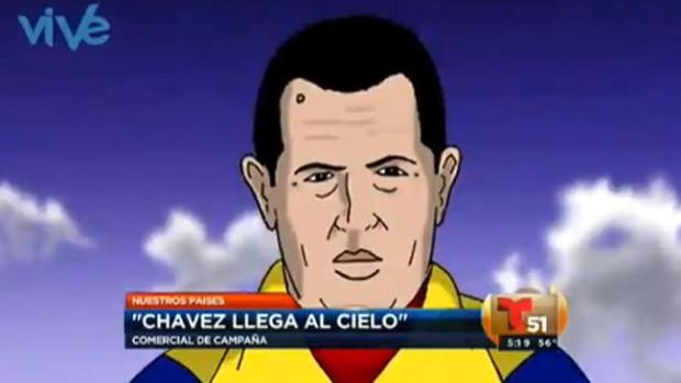 Video: Un Chávez sonriente llega al cielo