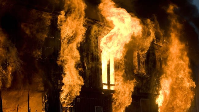 Restos humanos en incendio