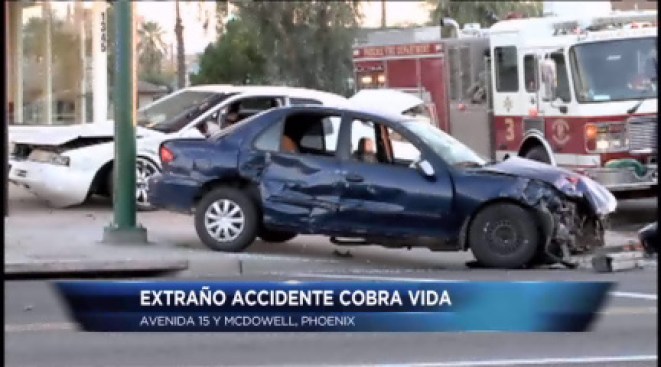 Extraño accidente